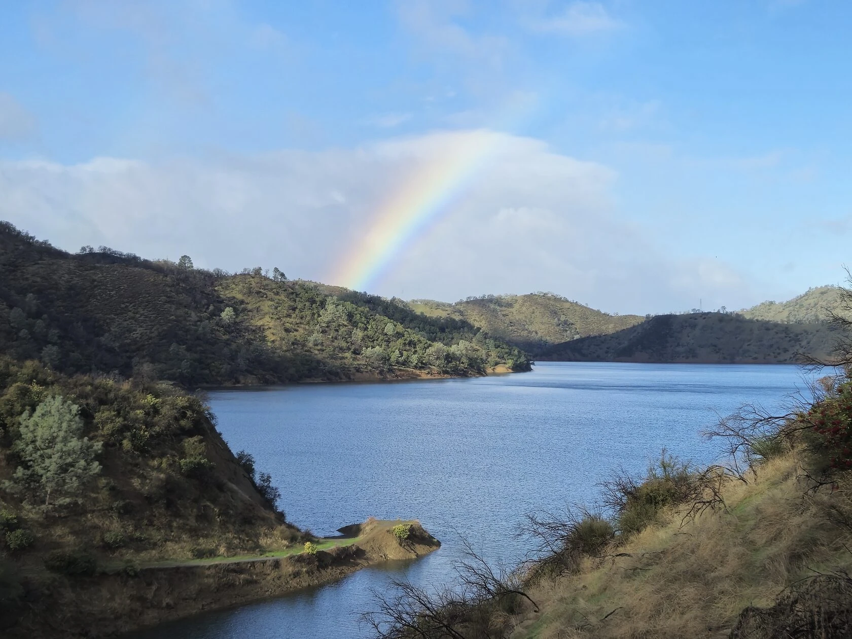 Rainbow over Lake Berryessa